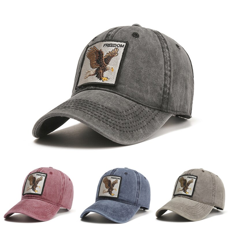 Retro Volwassen Geborduurde Eagle Baseball Cap Mannen En Vrouwen Caps Outdoor Straat Zon Hoeden