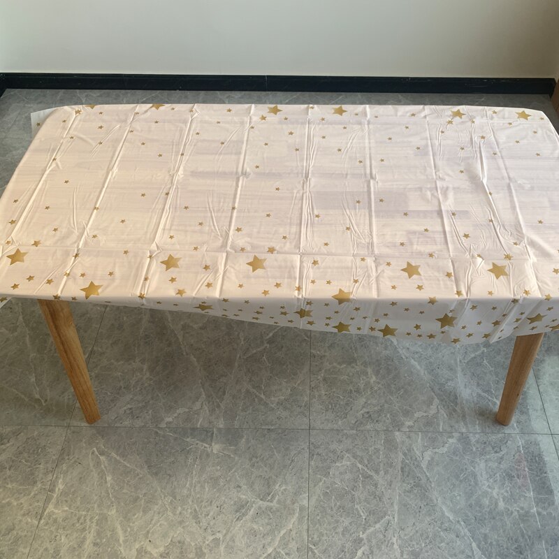 120X180Cm Waterdicht Starry Pvc Wegwerp Anti-Olie Tafelkleed Tafelkleed Decor Voor Bruiloft Verjaardag Nieuwjaar kerst