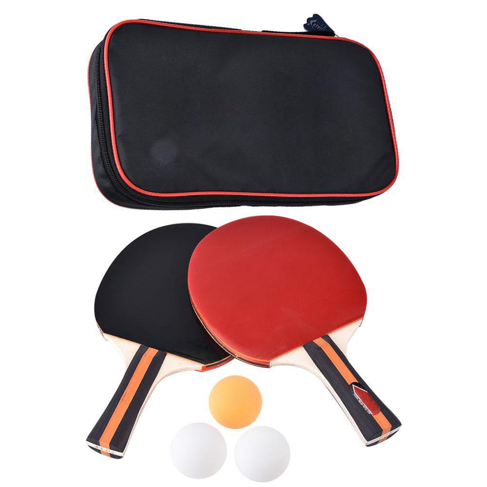 Training Ping-Pong Bat Dubbele Afstraffing Voor Onderwijs, twee Ping-Pong Rackets Te Monteren Drie Ballen Tafeltennis