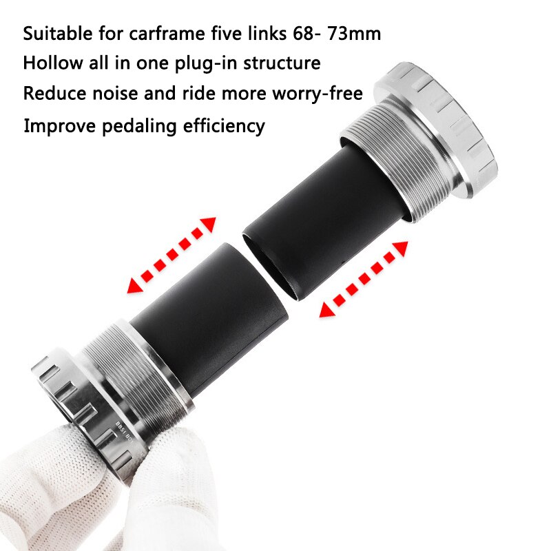 Fiets Trapas Aluminium Waterdichte Taper As Weg Mountainbike Draad Type Crankstel Lagers Fietsen As Onderdelen