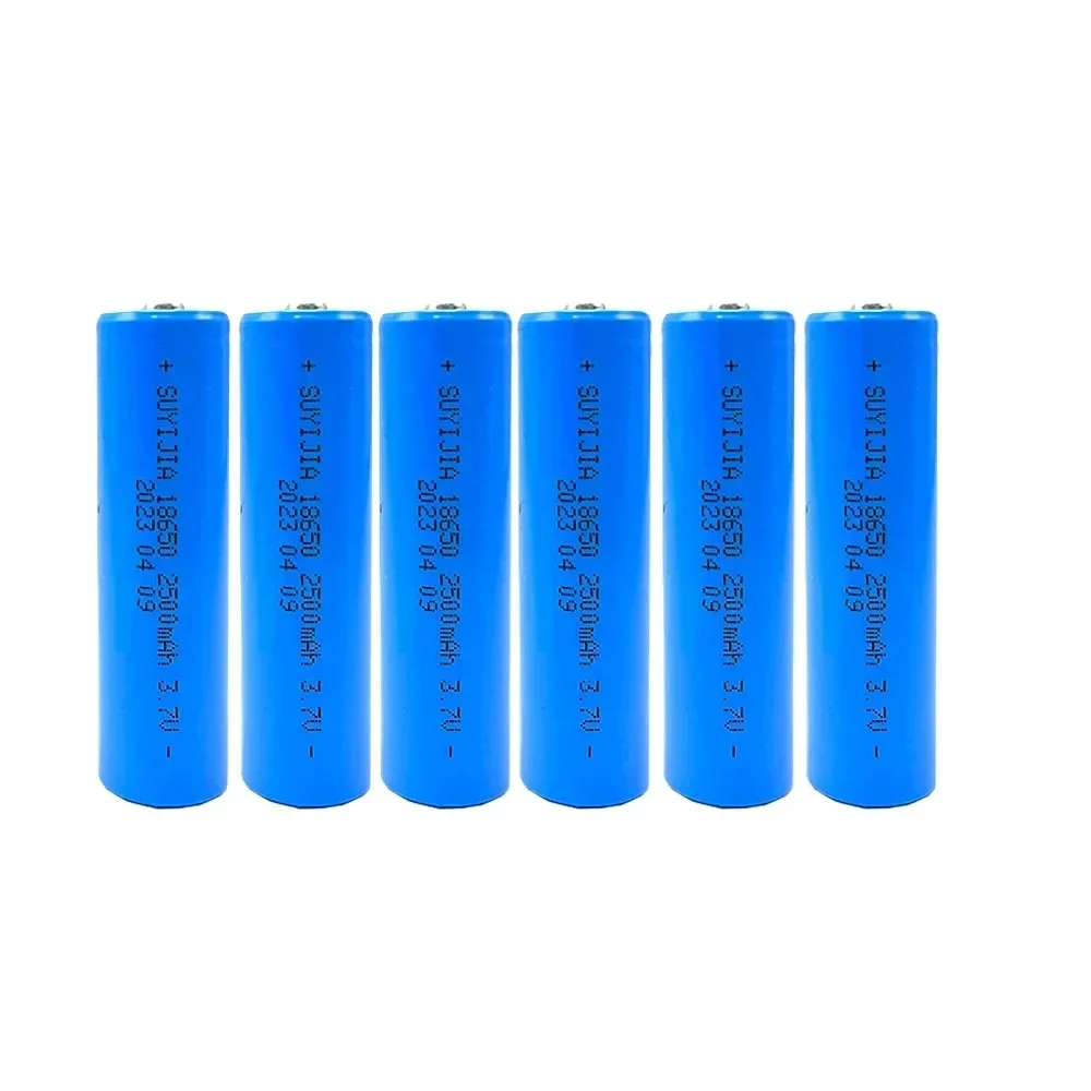18650 3.7V 2500mAh Pointed Battery Li-ion Rechargeable Batteries High Capacity Power Batteria for Flashlight Torch Headlamp: light yellow
