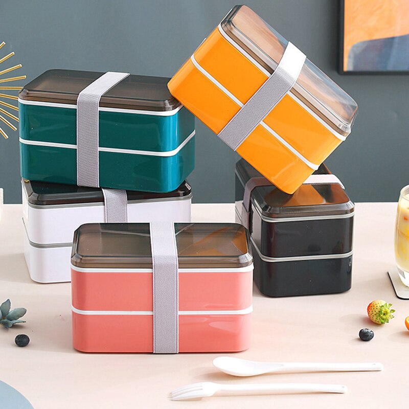 Portable Lunch Box Set Picnic Japanese Snack Bento Box Women Kitchen Food Storage Containers Office Worker Microwave Tableware