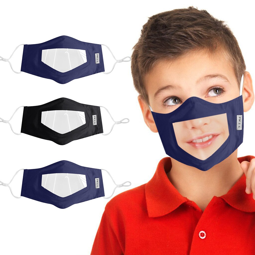 Makss Bambini Bambino Aldult Viso Maks Con Finestra Trasparente Visibile Espressione Per Non Udenti E Problemi Di Udito Mascarillas Masque