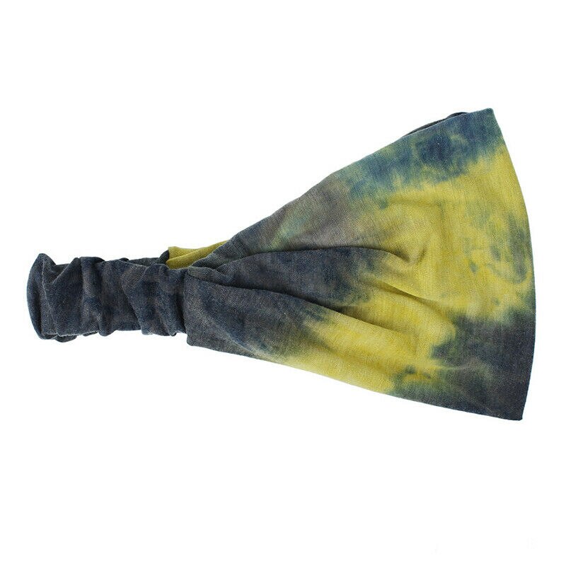 Vrouwen Yoga Sport Brede Hoofdband Stretch Boho Haarband Tulband Headwrap Running