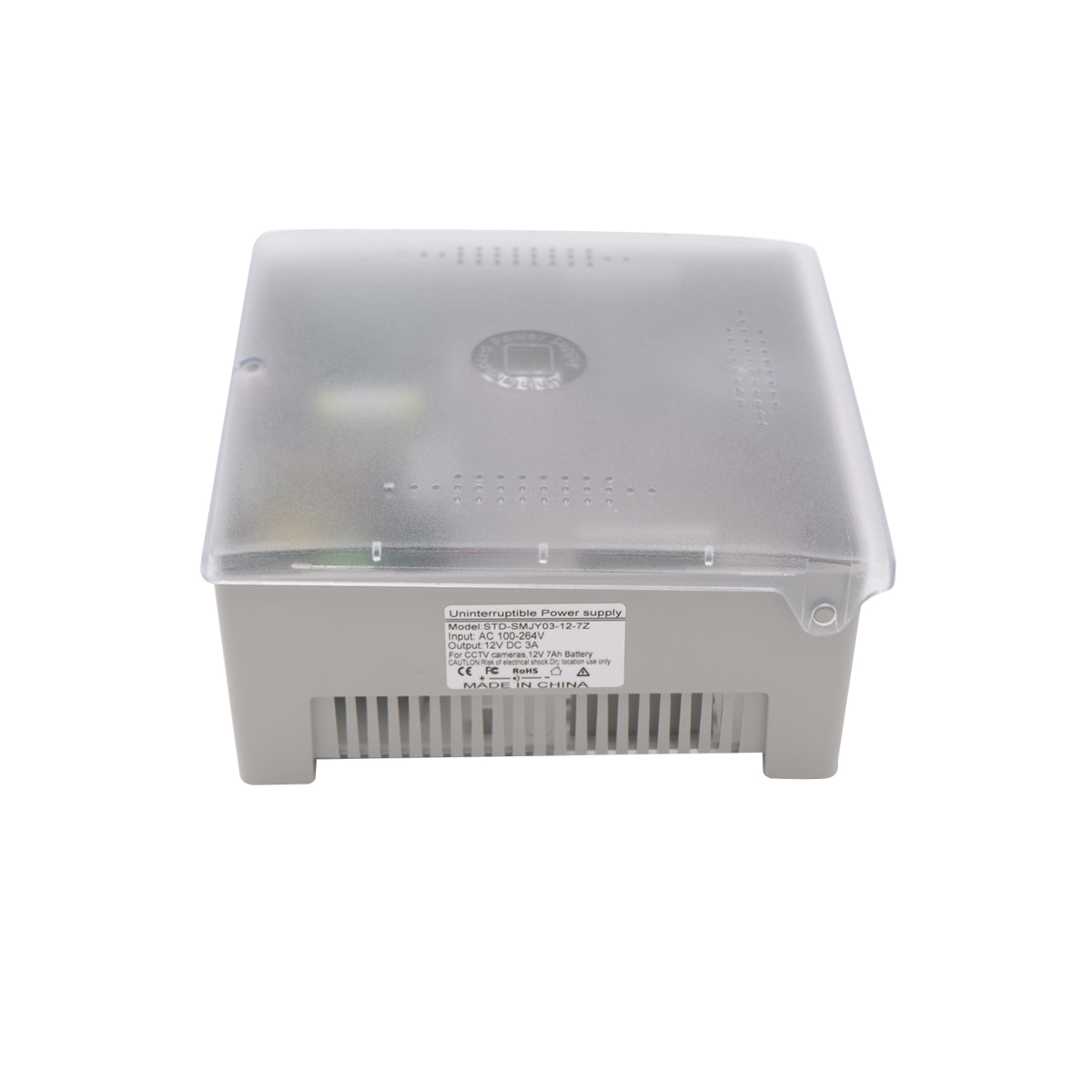 12V 5A Dual Output Power Supply with Backup UPS 13.8V DC Battery (7AH) for Security Monitoring Surveillance