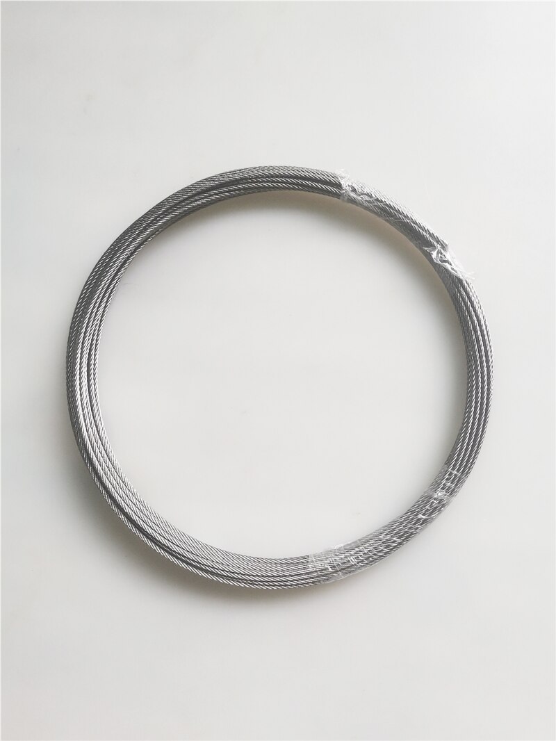 100M 50M 304 Stainless Steel 1mm 1.5mm 2mm Diameter Steel Wire bare Rope lifting Cable line Clothesline Rustproof 7X7