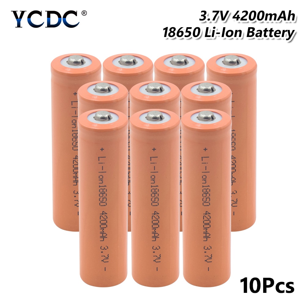 18650 Lithium Batterij 3.7V 4200Mah Li-Ion Cell Oplaadbare Power Hoge Ontlading Power Bank Voor Zaklamp Koplamp