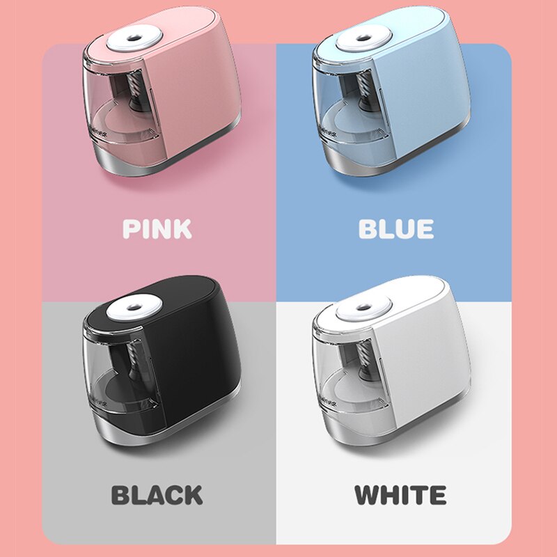 TENWIN – taille-crayon automatique électrique, mignon, taille-crayon, batterie, crayons pour enfants, papeterie robuste, kawaii, bureau