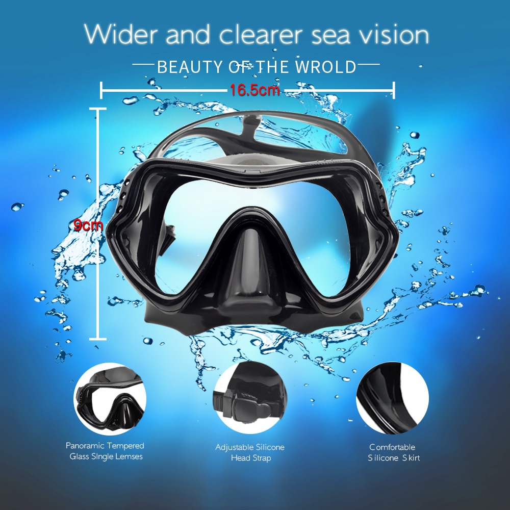 Snorkel Set Scuba Diving Mask Set Anti Leak Dry Top Snorkel Gear Kit Panoramic Silicone Anti Fog Goggle For Swimming Snorkeling