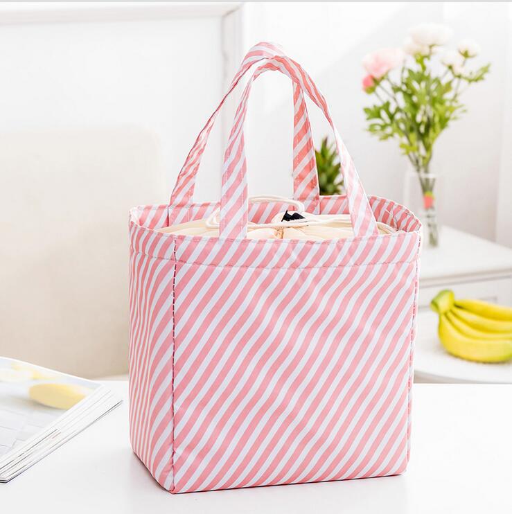 Neue Frische Isolierung Kalten Ballen Thermische Oxford Mittagessen Tasche Wasserdichte Bequem Freizeit Tasche Nette Cuctas Tote 1PC: Pink