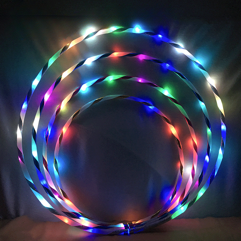 Crossfit folding exercise circle fitness equipment led color fitness circle performing arts abdominal weight loss light fitness