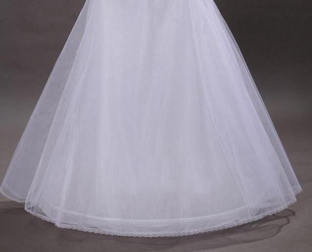 Petticoat Een Lijn 1-Hoop 2-Layer Cerceau Petticoat Onderrok Bridal Hoepelrokken Voor Trouwjurk In voorraad
