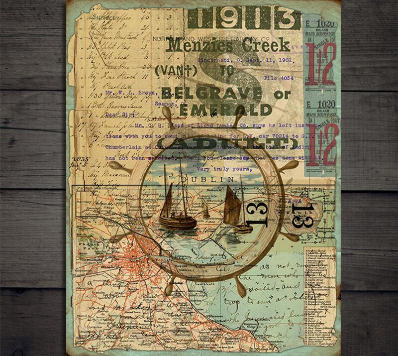 Collage Old English Newspaper Material Paper Junk Journal Background Decoration DIY Scrapbooking Craft Paper