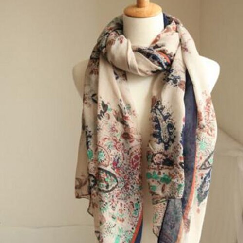 Casual Zachte 170*80 cm Vrouwen Gedrukt Voile Sjaal Strand Lange Sjaal Wrap Grote Sjaal Sjaals Vrouwen Accessoires vrouwelijke: B