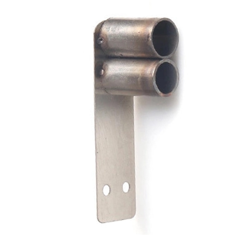 1 paio Doppio Tubo Di Scarico di coda in Metallo Tubo Di Scarico Parti di Accessori Modello di Simulazione per 1/10 RC auto cingolato D90 Assiale SCx10