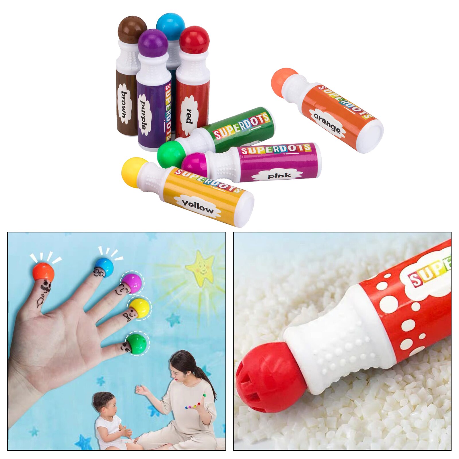 8 Kleuren Dot Markers Verf Dauber Bingo Dabbers Wasbaar Niet Giftig Waterbasis Dot Markers Voor Kids Schilderen art Craft Supplies