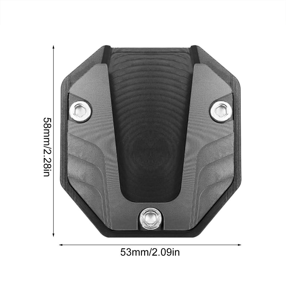 Motorcycle Kickstand Plate Anti-Skid Side Stand Extension Plate Foot Support Pad High Strength Motorcycle Accessories Foot Plate: GRAY