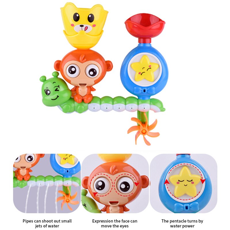 Baby Kids Bath Toy Suction Cup Track Water Games Toys Children Water Bathroom Bath Shower Water Bath Toy Child Birthday