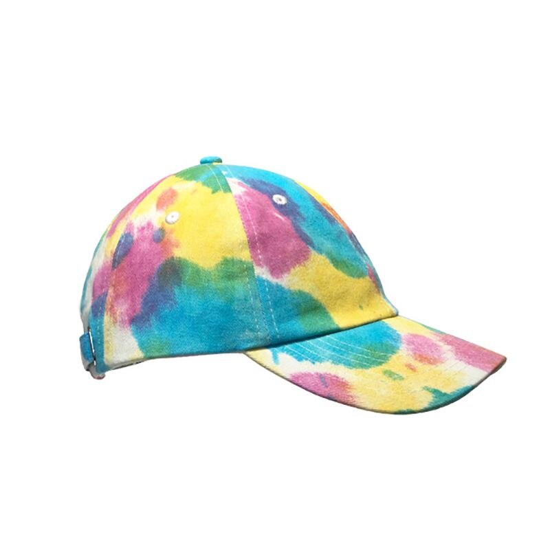 Unisex Solid Color Baseball Cap Outdoor Tie-Dye Cap Sun Hat Adjustable Sports Caps Accessories