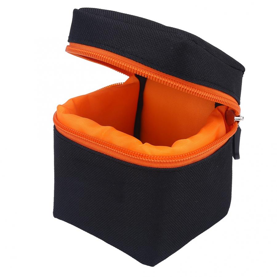 Camera Lens Bag Padded Thick Camera Lens Bag Shockproof Protective Pouch Case DSLR Camera Lens 9.2x10.5 cm