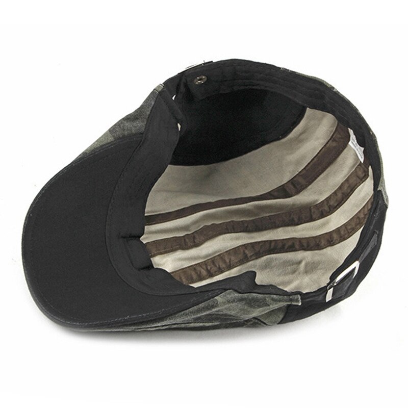 chapeau en coton pour hommes Camouflage chapeau haut de forme femme printemps et été Camouflage béret bonnet de lavage