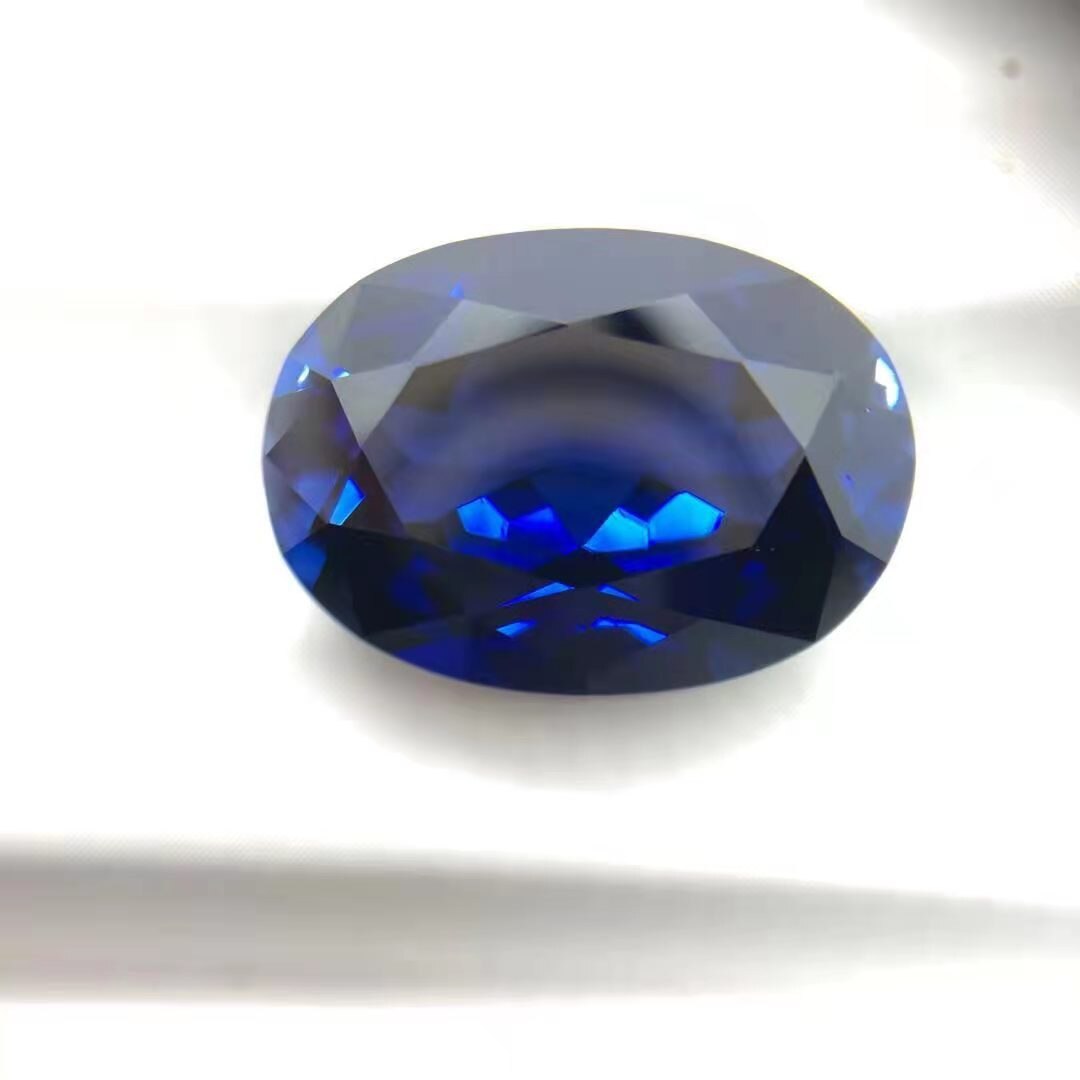 Meisidian 15X20mm Ovale Vorm 5A Hand Cut 23 Karaat Losse Korund Royal Blue Sapphire Stone