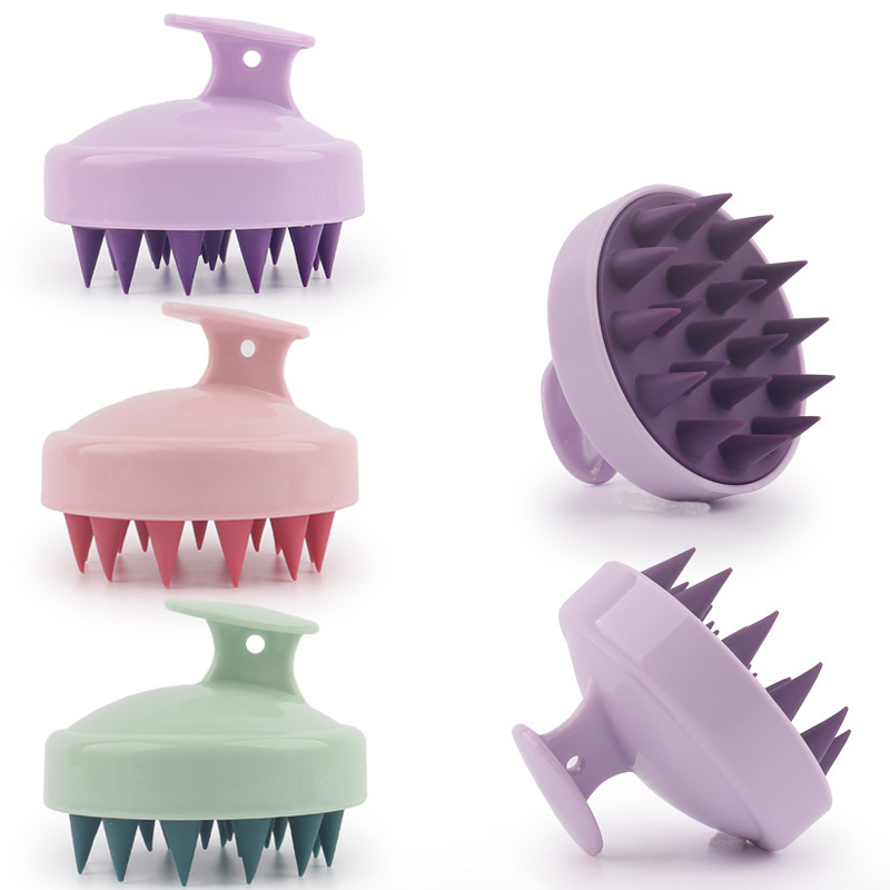 1 cepillo de champú de silicona para cabeza, peine para masaje del cuero cabelludo, peines para lavado de cabello, cepillos para masaje corporal para baño y ducha, herramientas de peluquería