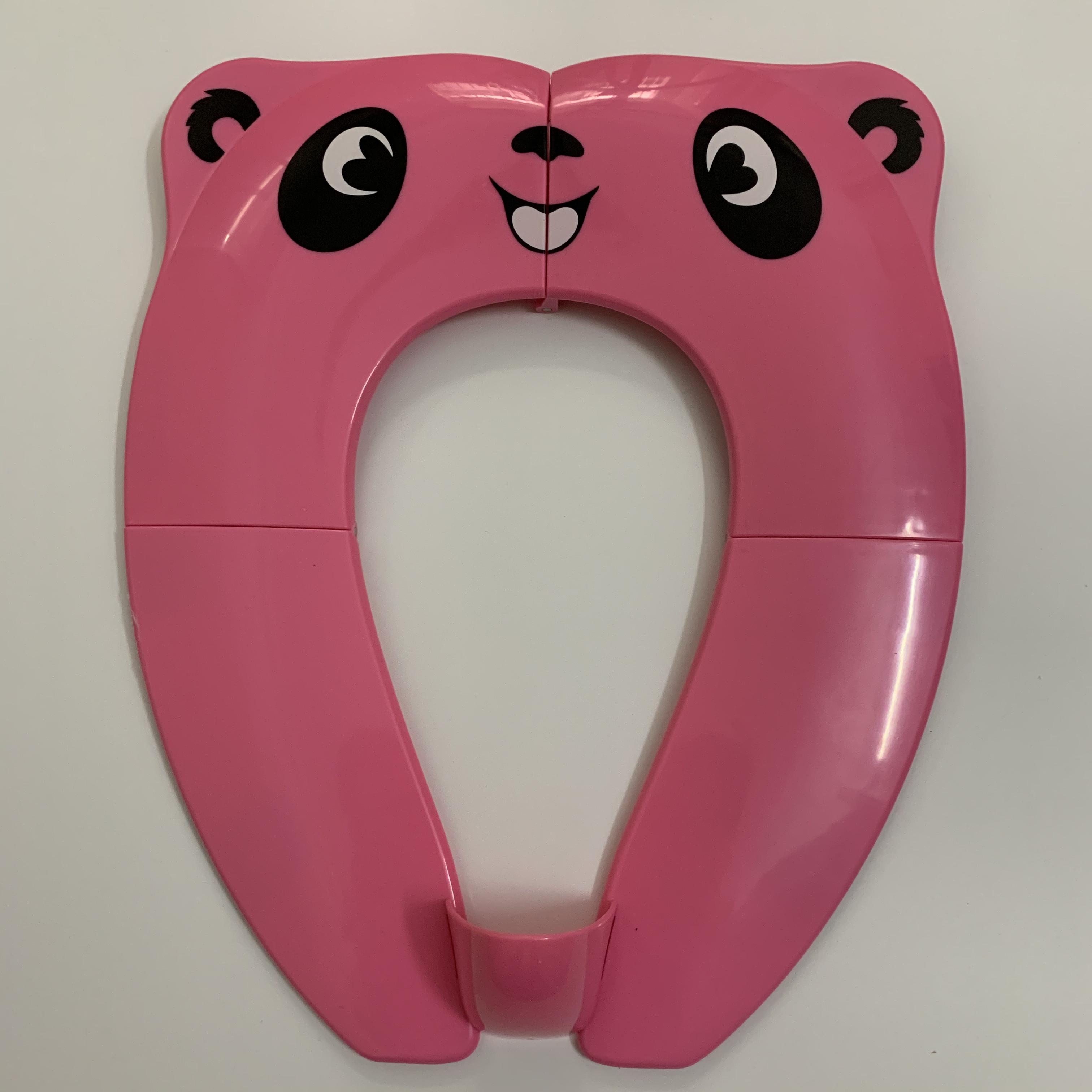 Składana deska klozetowa odporna na zachlapanie przenośna podróż hotelowa deska klozetowa poduszka pomocnicza nocnik nie fajny tyłek: Różowy