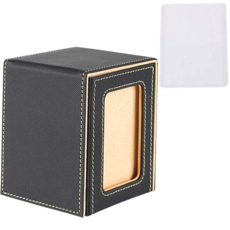 Card Deck Box Card Organizer with Display Window Holds 100+ Cards Card Deck Case for Collectible Card Sports Cards Game Card: green