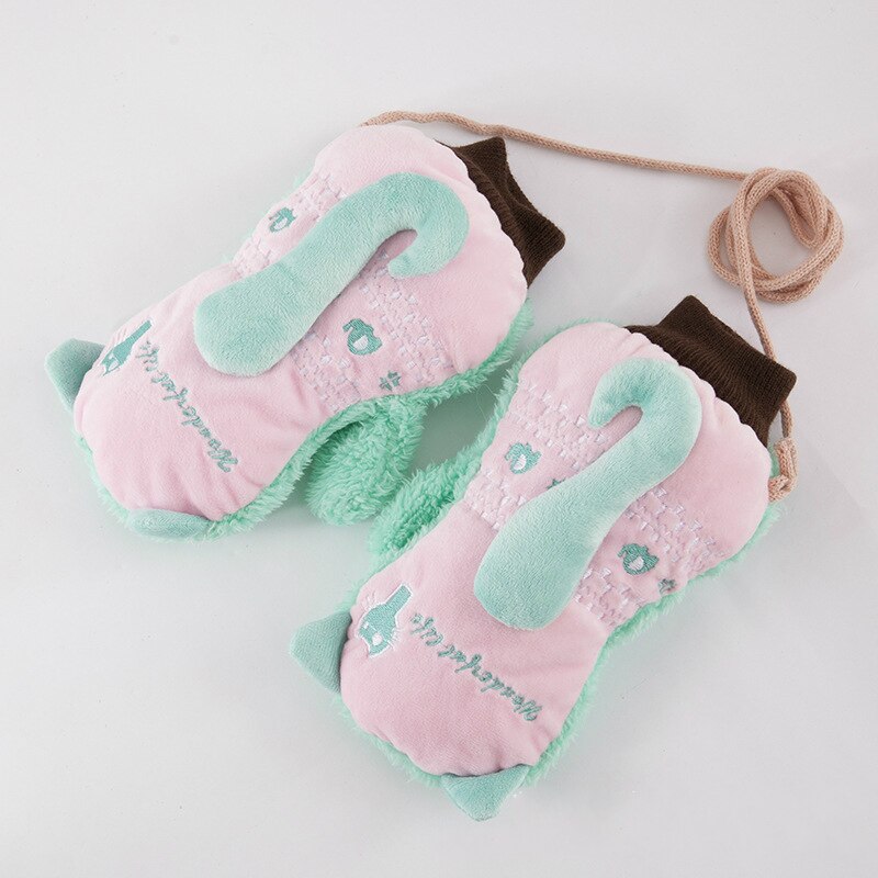 Mooie Carton Staart Vrouwen Mannen Kids Winter Handschoenen Meisjes Outdoor Houden Warm Dikke Katoenen Fitness Handschoenen Voor Studenten