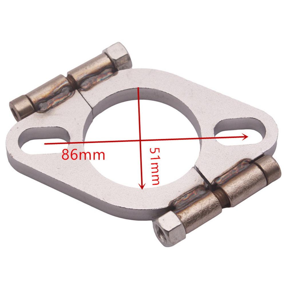 2 " udstødningsflange flad oval split reparation udstødning down pipe flange udskiftning tilbehør universal bilmotor udstødningsflange