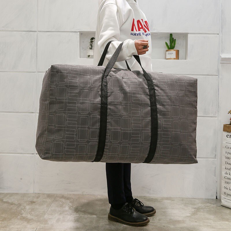 Unisex de gran capacidad de viaje bolsos Oxford impermeable bolsas de equipaje plegable bolsas para mudanza bolsas de almacenamiento para ropa XA326F