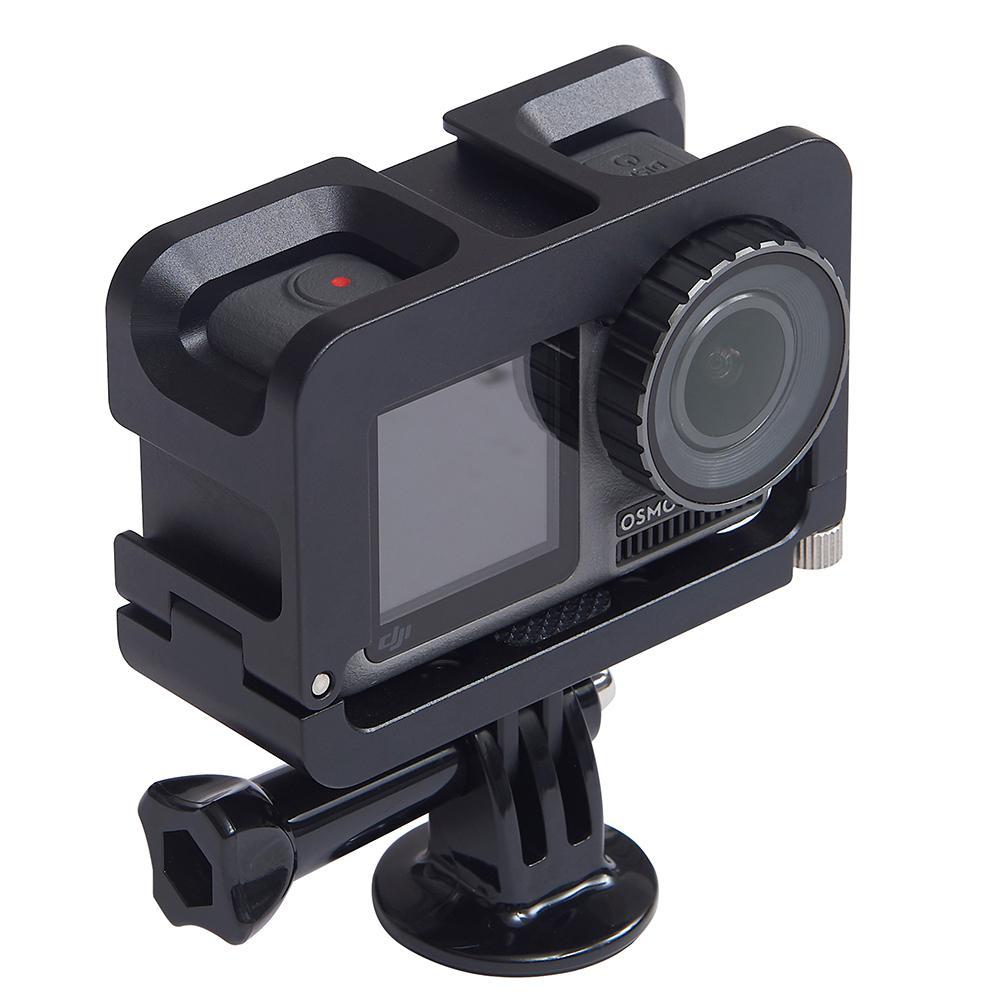 Yiwa Vlogging Metalen Kooi Case Voor Dji Osmo Action Vlog Case Met Koud Schoen Voor Microfoon Led Licht R40