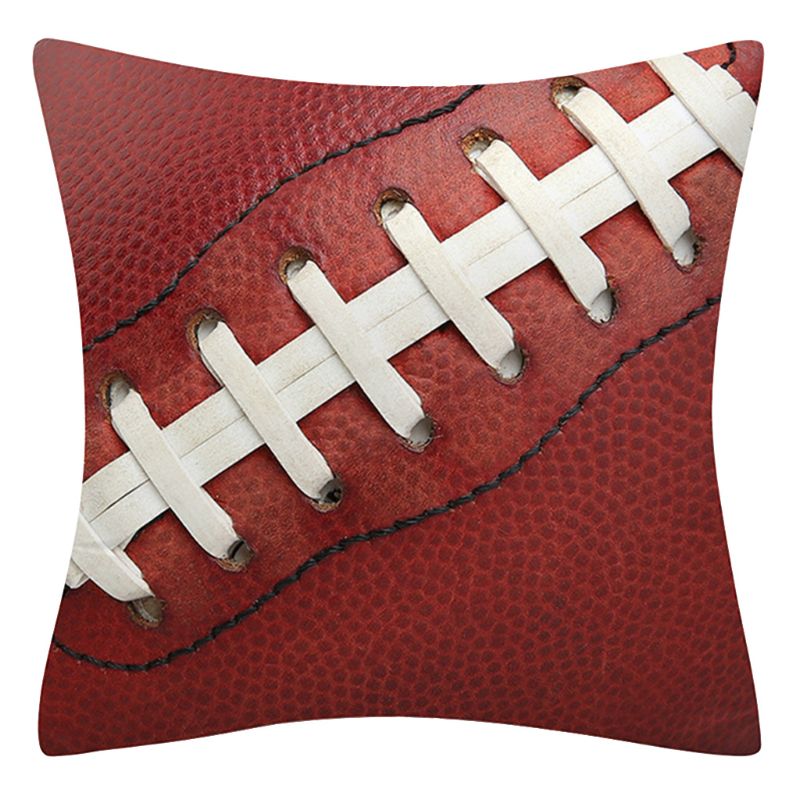 Sport Rugby Football basket-ball jeter taie d'oreiller 3D impression numérique pêche velours décoratif carré housse de coussin 425C: 3