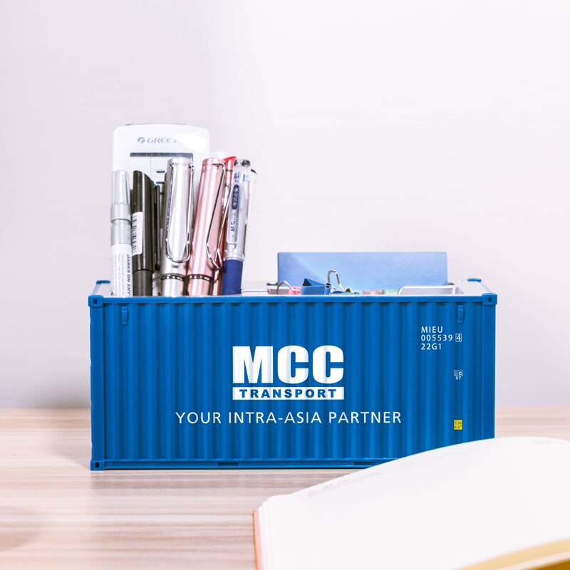 Contenitore da 20 piedi porta penne tascimo portapenne Mini contenitore porta biglietti da visita Cargo logistica contenitore scala modello scatola giocattolo: MCC 30 Pen holder