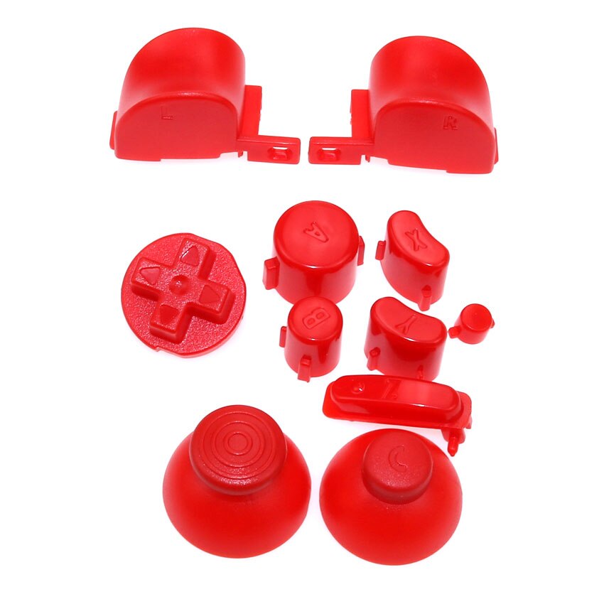 JCD 20 Set L R ABXY Z Keypads Buttons for GameCube Game for NGC Controller D Pads Power ON OFF Buttons & Joystick Stick Cap: L Red