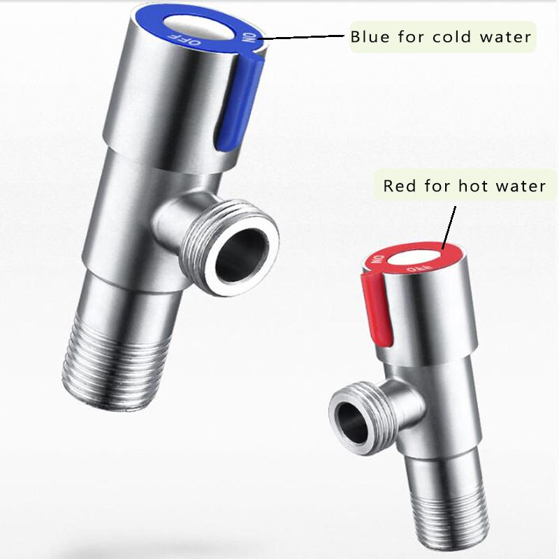 1/2" Stainless Steel Filling Valve Quick Open 90 Degree Angle Stop Cock Valve Toilet Sink Water Heater Bathroom Accessorie
