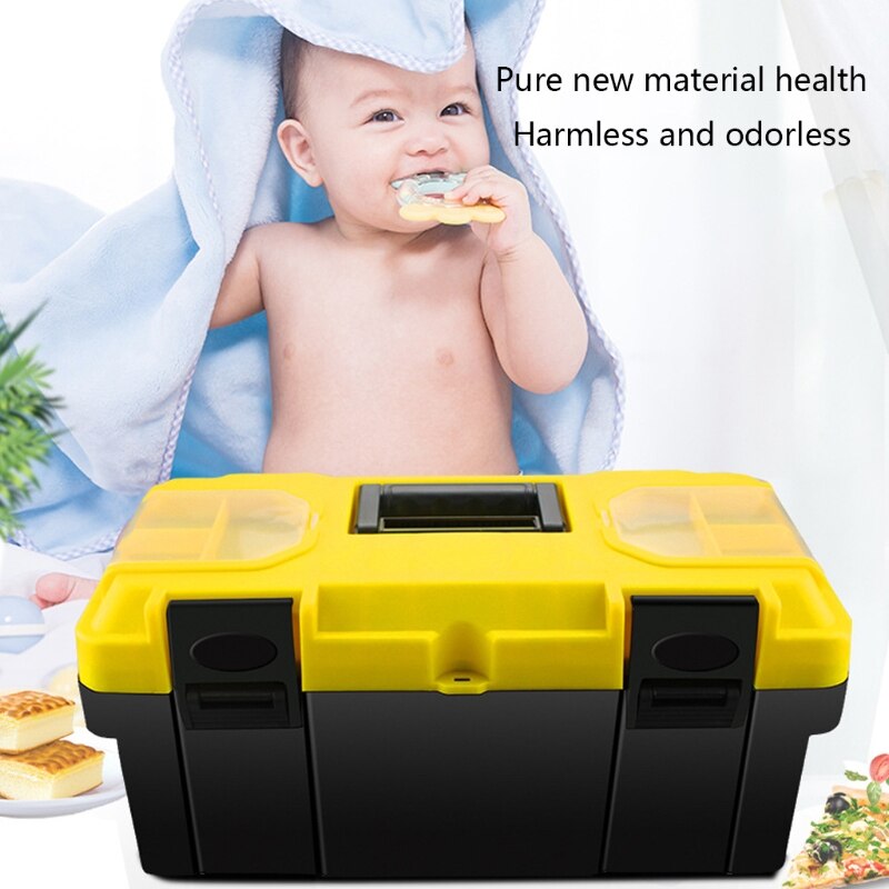 Multifunctional Household Maintenance Tool Storage Box for Amateur Worker Toolbox with Removable Tray