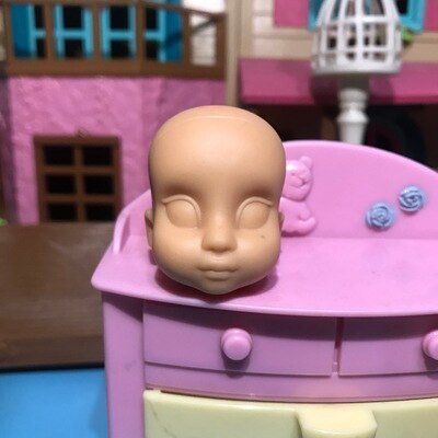 Mermaid doll head make-up accessories super beautiful face princess doll 15 cm cute doll: Multicolor