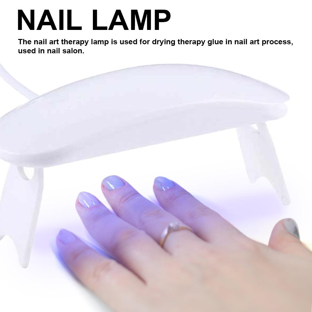 6w hvide søm tørretumbler maskine uv led lampe bærbare mikro usb kabel hjemmebrug negle uv gel lak tørretumbler 3 leds lampe neglelak værktøjer