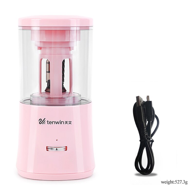 Tenwin Stationery Automatic Electric Pencil Sharpener USB Heavy Duty Mechanical with Container Battery for Kids Ten Win: D Pink