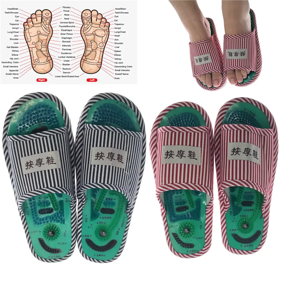 Acupunctuur Voetmassage Slippers Gezondheid Schoen Shiatsu Magnetische Sandalen Acupunctuur Gezonde Voetverzorging Massager Magneet Schoenen