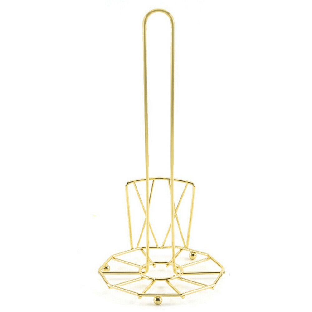 Bathroom Toilet Paper Roll Holder Stand Storage Organizer Rack for Home Kitchen DIN889: Gold