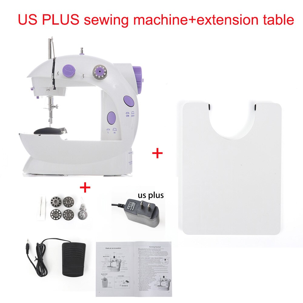 Mini Portable Handheld sewing machines Stitch Sew needlework Cordless Clothes Fabrics Electrec Sewing Machine Stitch Set 16: US PLUG with Table