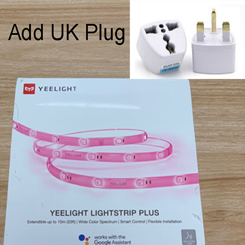 Yeelight RGB LED 2M Smart Light Strip Smart Home for Mi Home APP WiFi Works with Alexa Google Home Assistant 16 Million Colorful: Add UK Plug