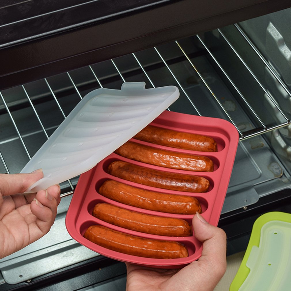 1 stk pølsefremstilling silikone form gør det selv håndlavet genanvendelig hund burger pølse køkken tilbehør form