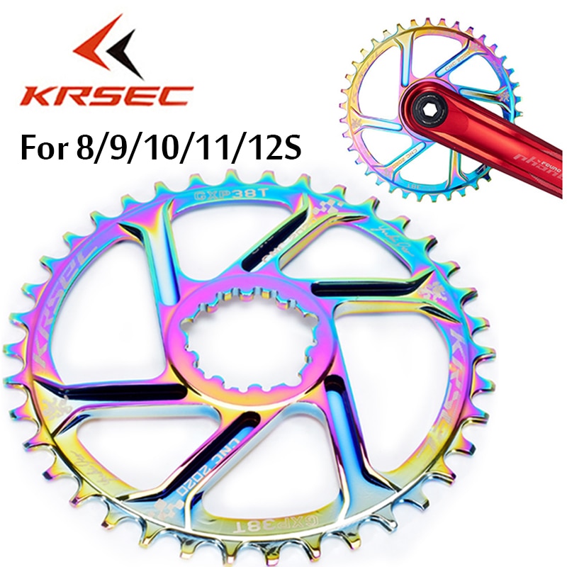 Krsec gxp chainring offset 6mm corrente anel t6 liga de alumínio roda para 8/9/10/11/12s corrente 32/34/36/38t mtb bicicleta acessórios