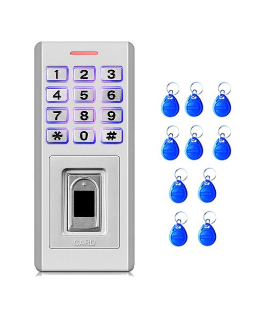 RFID Metal Fingerprint Standalone Access Controller Keypad Waterproof IP68 200pcs Finger + 10000 card user four ways unlock