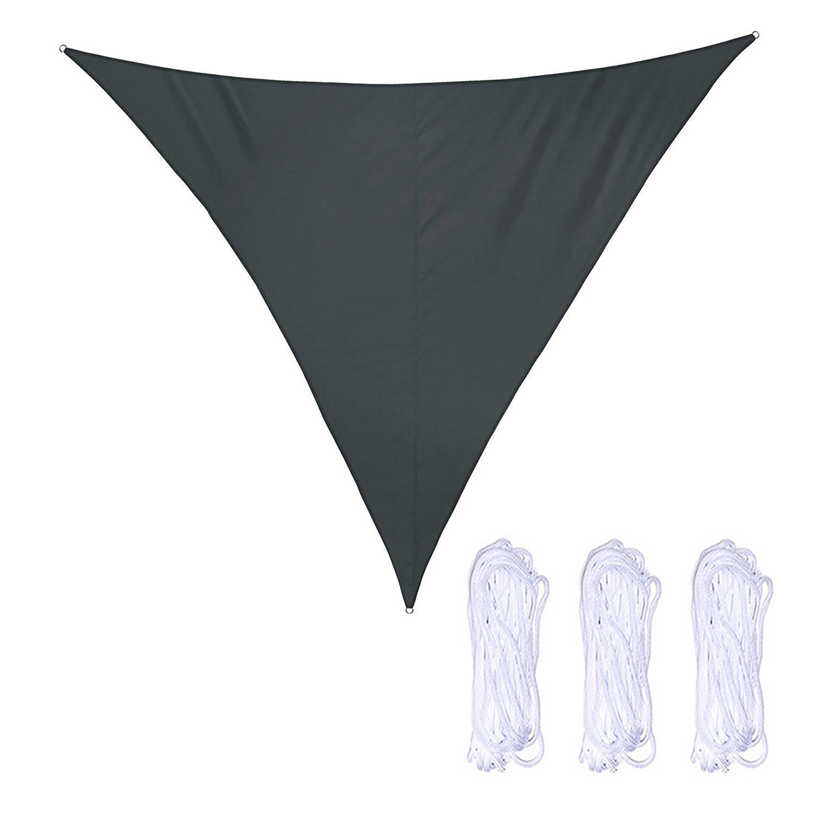 Outdoor Shade Sail 3 Ropes Sunshades Awnings Anti-UV Courtyard Summer Sunscreen Black UV Protection Waterproof Open Air Triangle: Black