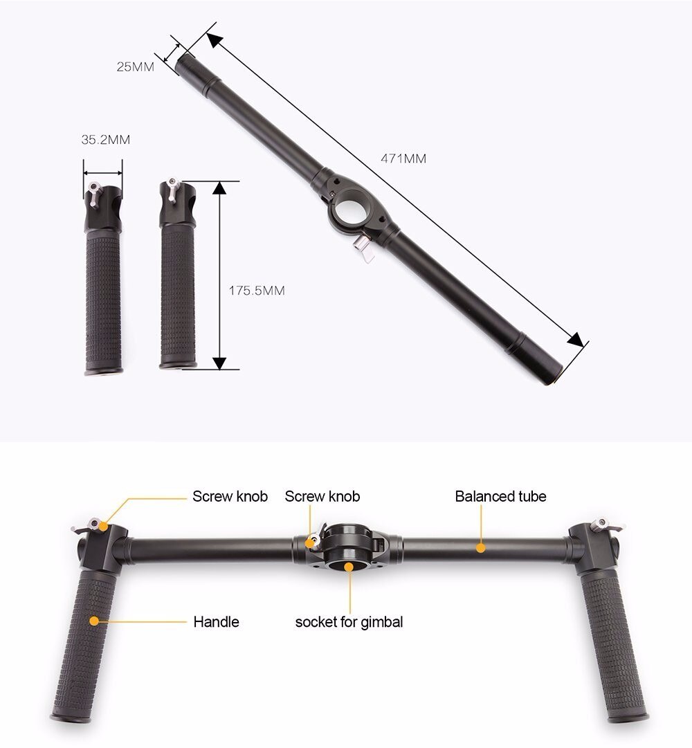 Zhiyun Dual Two-Handheld Grip for Zhiyun Crane Crane-M Gimbal Stabiliser ZHIYUN EH001 for Crane Plus